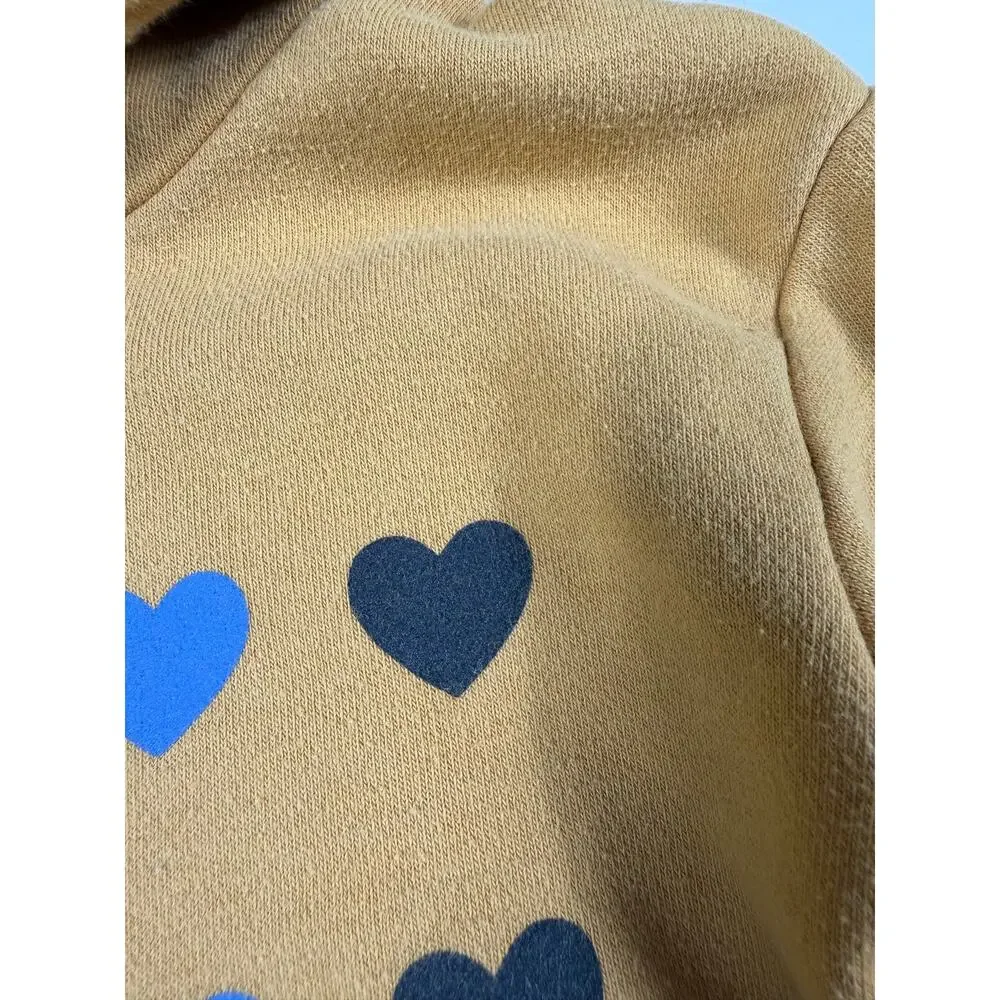 Gap Heart Hoodie Dress & Organic Cotton Heart Leggings Outfit Size 3
